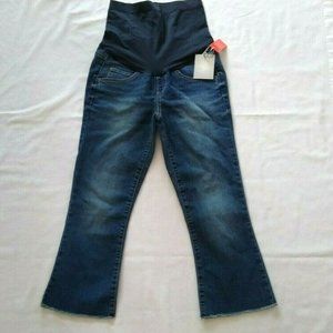 NEW Maternity a:glow Blue Denim Jeans Cropped
